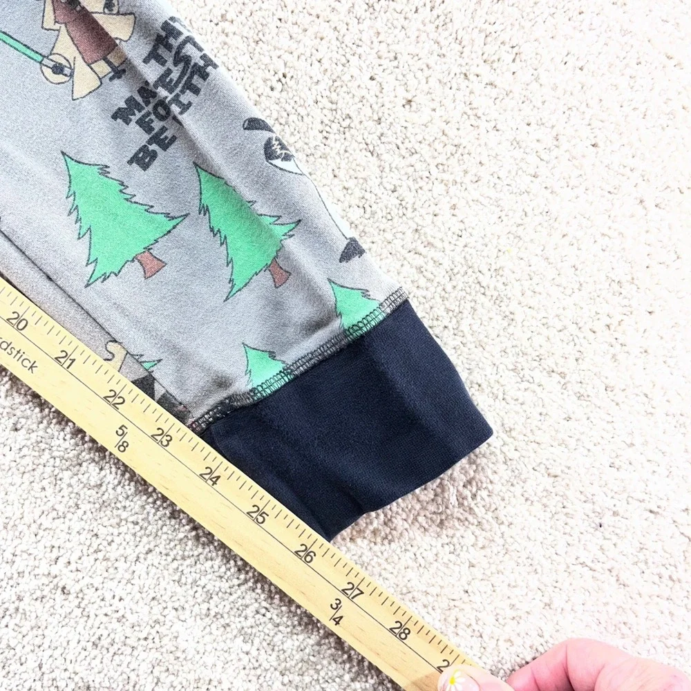 Lazy One Pajama Pants Kids XL Grey May the Forest Be With You Star Wars Parody‎
